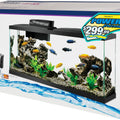 AQUEON LED AQUARIUM KIT RECTANGLE PREPRICED 55 GAL-48X13X20 BLACK