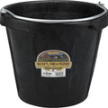LITTLE GIANT DURAFLEX RUBBER BUCKET W/POURING LIP 18 QT BLACK