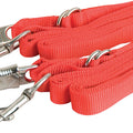 GATSBY ADJUSTABLE NYLON CROSS TIES W/PANIC SNAP 5-9 FT RED