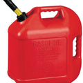 PLASTIC GAS CAN W/QUICK-FLOW SPOUT 5 GAL RED