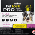 PETLOCK PRO FLEA & TICK CONTROL FOR DOGS 45-88 LB-4 PK