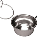 HEATED STAINLESS STEEL PET BOWL W/CRATE MOUNT 1 QT-25 WATT STAINLESS STEEL