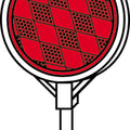 PLASTIC DRIVEWAY MARKER W/FIBERGLASS ROD 48 IN RED