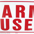 FARM USE ID TAG FOR FARM VEHICLES 6X12 IN WHITE/RED