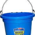 FORTIFLEX ROUND OVER THE FENCE PAIL WITH HANDLE 8 QT BLUE