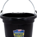 FORTIFLEX ROUND OVER THE FENCE PAIL WITH HANDLE 8 QT BLACK