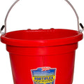 FORTIFLEX ROUND OVER THE FENCE PAIL WITH HANDLE 8 QT RED