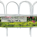 GARD'N BORDER ROUND FOLDING BORDER FENCE 10 IN X 10 FT WHITE