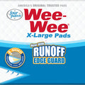 WEE-WEE PADS WITH BARRIER EDGE EXTRA LARGE 28X34 IN-40 PK