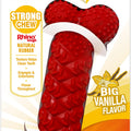 NYLABONE RUBBER BRAIDED BONE WOLF VANILLA