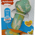 NYLABONE PUPPY CHEW DOUBLE ACTION WOLF PEANUT BUTTER/B