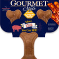 NYLABONE GOURMET STYLE STRONG CHEW WISHBONE LG BACON