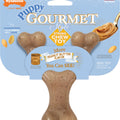 NYLABONE PUPPY GOURMET STYLE STRONG CHEW WISHBONE O/S PEANUT BUTTER