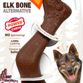 NYLABONE POWER CHEW ELK BONE ALTERNATIVE XL VENISON TENDERL