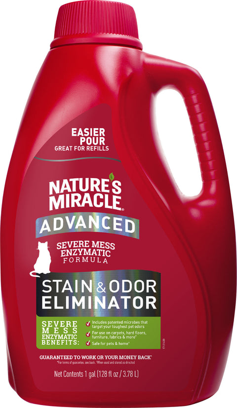 NATURE'S MIRACLE ADV STAIN & ODOR REMOVER FOR CATS 1 GAL