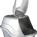 NATURE'S MIRACLE HOODED FLIP TOP LITTER BOX  SILVER