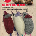 SPOT BURLAP MICE W/ CATNIP 3 PK ASSORTED