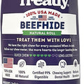 TREATLY 100% USA BEEFHIDE HEAVY WEIGHT ROLL BANDED 12 IN-1 PK NATURAL