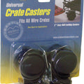DOG CRATE CASTERS 2 PK BLACK