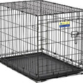 CONTOUR SINGLE DOOR DOG CRATE 30X19X21 IN BLACK