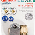 HOSE COUPLING FEMALE SOLID METAL 5/8-3/4 IN