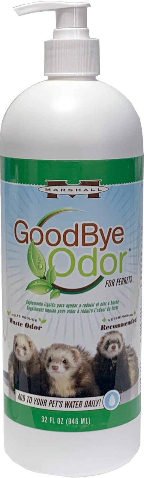 MARSHALL GOODBYE ODOR FOR FERRETS 32 OZ