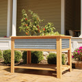 ELEVATED GARDEN PLANTER W/FABRIC LINER 4X2 FT