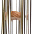 SYMPHONY PROMO WOOD & ALUMINUM WIND CHIME SILVER 27 IN SILVER