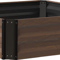 URBAN GARDENER EXPANDABLE RAISED GARDEN BED 36 INX36 INX10 WALNUT