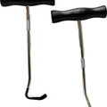 FLAT END BOOT HOOK W/PLASTIC HANDLE 8.5 IN SILVER