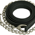 GATSBY LEATHER LEAD W/30  CHAIN 7.5 FT X 30 IN BLACK