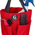 GATSBY NYLON STABLE TOTE MESH BOTTOM  RED