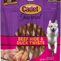 CADET GOURMET RAWHIDE TWISTS 50 PK DUCK