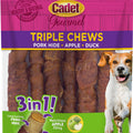 CADET GOURMET TRIPLE CHEWS 6 PK PORK HIDE/APPLE