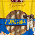 CADET GOURMET RAWHIDE TWISTS 8 IN-6 PK CHICKEN