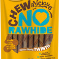 CADET CHEWALICIOUS RAWHIDE-FREE TWISTS 15 PK PEANUT BUTTER