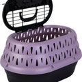 PETMATE TOP LOAD CAT KENNEL 19X13X10 IN BLACK/PURPLE