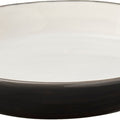 SPOT 2 TONE GRAY STONEWARE OVAL CAT DISH 6 IN GRAY