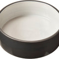 SPOT 2 TONE GRAY STONEWARE DOG DISH 7 IN GRAY