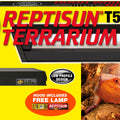 REPTISUN T5 HO WITH 5.0 TERRARIUM HOOD 14 IN BLACK