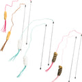 SPOT LEATHER STRAND TEASER WAND 44 IN-6 PC ASSORTED