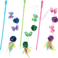 SPOT BUTTERFLY MYLAR WAND 16 IN ASSORTED