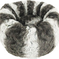 SLEEP ZONE FAUX FUR ROUND BED 19 IN GRAY