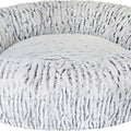 SLEEP ZONE 2 TONE PLUSH BED 24 IN WHITE/BLACK