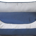 SLEEP ZONE 2 TONE PLUSH BED 30 IN GRAY/NAVY
