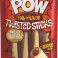 NOTHIN' TO HIDE POW TWISTED STIX 4 PK CHICKEN/PB