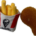 SPOT KFC PLUSH FRIES & DRUMETTE DOG TOY 2 PK