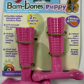 SPOT BAMBONE PUPPY 2PK-4IN PINK/CHICKEN