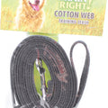 TRAIN RIGHT! COTTON WEB TRAINING LEASH 10 FT BLACK