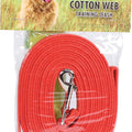 TRAIN RIGHT! COTTON WEB TRAINING LEASH 15 FT RED